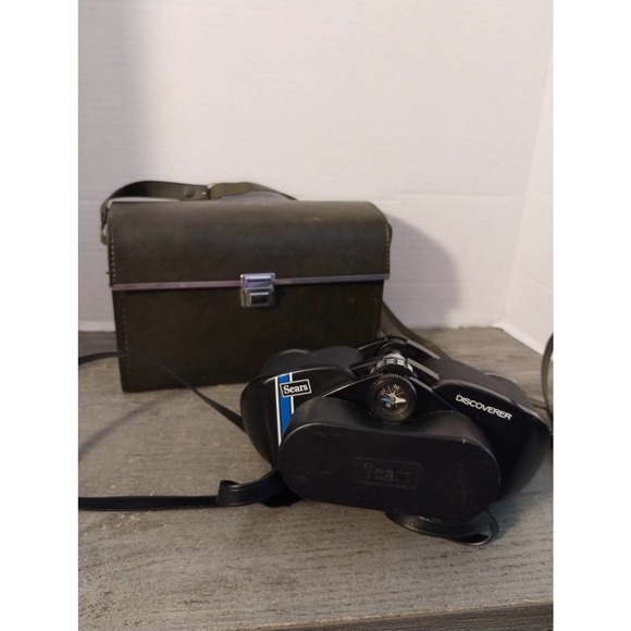 Sears Discoverer 7×35 Binoculars with Simulated Leather Case Made in Japan